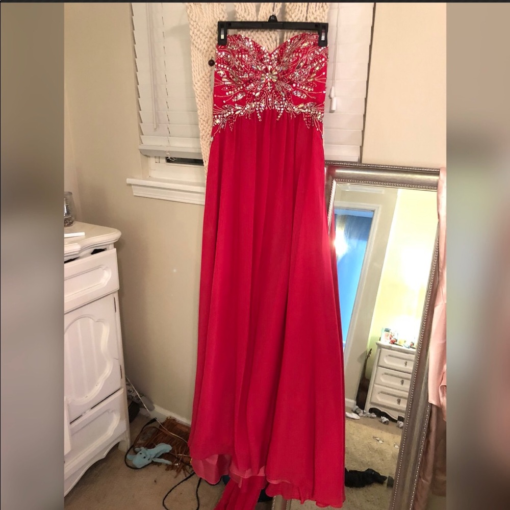 Strapless prom dress